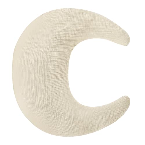 SWESEN Nursing Pillow Cover, Soft Removable Cover for Breastfeeding Pillows, Pillow Slipcover for Baby Boys and Girls, Comfortable & Breathable, Apricot, Washable (Only Cover)