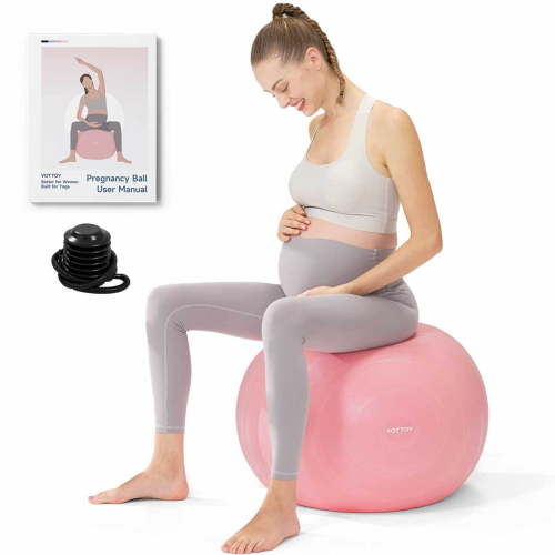 YOTTOY Pregnancy Ball - 1.8mm Thick Birthing Ball for Maternity Physio and Birth Preparation, Yoga and Exercise for Pregnancy - Includes Pump
