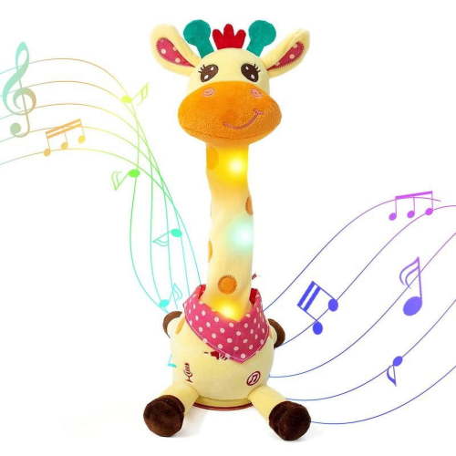 Dancing Talking Giraffe Toys - Electronic Rattle Toys for Kids - Repeat and Mimicking Musical Playtime Entertainment Plush