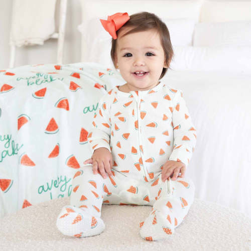 Slice, Slice Baby Bamboo Waffle Zipper Footie