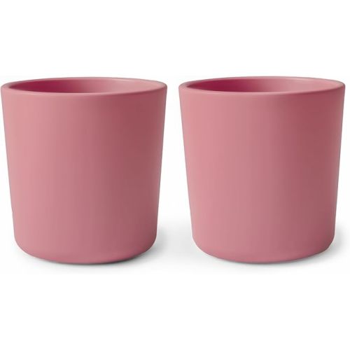 mushie Dinnerware Cups For Kids | Made in Denmark, Set of 2 (Dusty Rose)