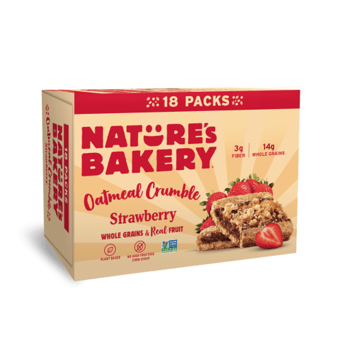 Nature's Bakery Oatmeal Crumble Strawberry Breakfast Snack Bars, 1.41 oz, 18 Count Box