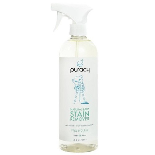 Puracy Natural Baby Laundry Stain Remover, Enzyme Odor Eliminator, Free & Clear - 25oz