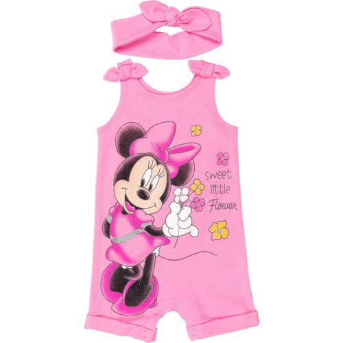 Minnie Mouse Sleeveless Romper and Headband Set