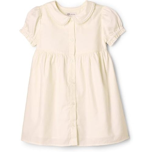 Amazon Essentials x Sofia Grainge Toddler and Baby Girls' Cotton Sateen Dress with Collar