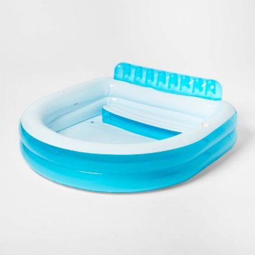 14.96'' X 5.91'' X 17.52'' Family Pool With Bench 140 Gal Oval Kiddie Pool - Sun Squad™ : Target