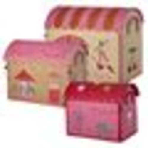 Storage Basket 3 Pieces, Pink Fun Fair