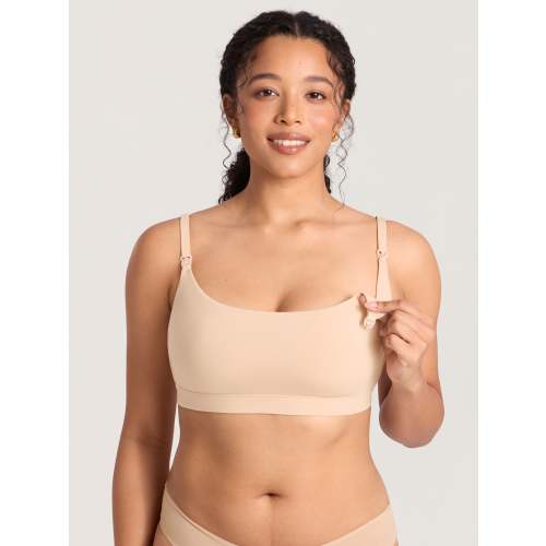 Cotton Scoop Neck Nursing Bralette
