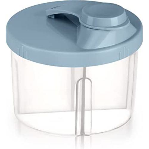 Accmor Baby Formula Dispenser On The Go, Non-Spill Rotating Four-Compartment Formula Container to Go, Milk Powder Kids Snack Container for Infant Toddler Travel Outdoor, Blue