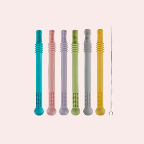Hollow Teether Tube Chew Straw Sensory Toy – sunlovekids
