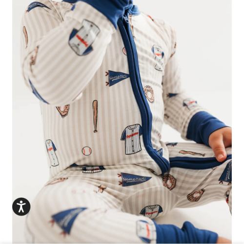 Blue Baseball Zipper Romper – In My Jammers