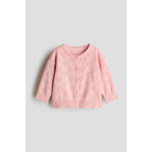 PATTERN-KNIT COTTON CARDIGAN