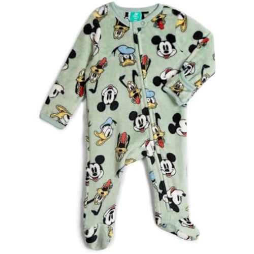 Disney Baby Boys Long Sleeve Footed Sleep and Play Coveralls