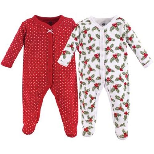 Hudson Baby Baby Cotton Snap Sleep and Play 2pk, Holly, 3-6 Months
