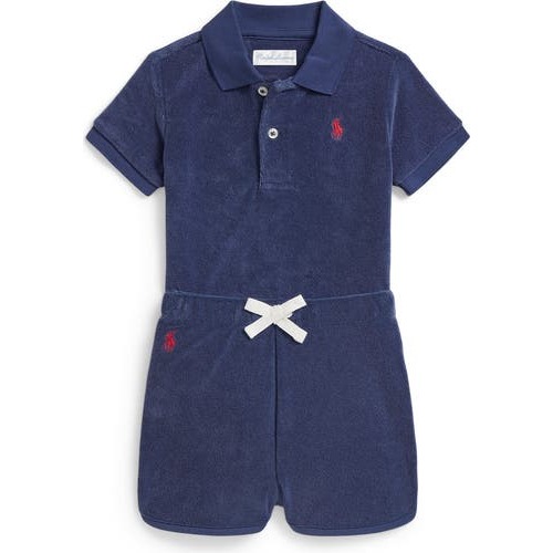 Cotton Terry Polo & Shorts Set, 12M