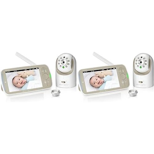 Infant Optics DXR-8 PRO Video Baby Monitor, 720P HD Resolution 5" Display, Patented A.N.R. (Active Noise Reduction), No WiFi, Pan Tilt Zoom, and Interchangeable Lenses