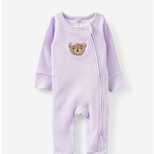 Growie Long Sleeve Rib All In One Romper