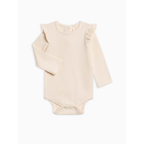 Leza Ribbed Ruffle Long Sleeve Bodysuit