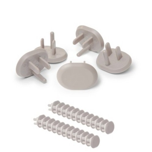 Ubbi Outlet Covers Child Safety Nets and Guards Set Plastic 1.5" Taupe - 24pc