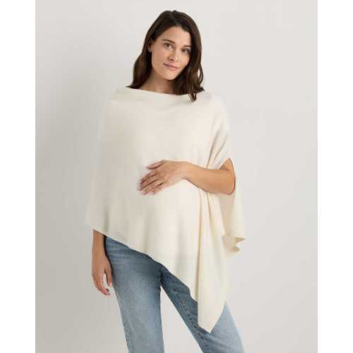 Mongolian Cashmere Nursing Shawl in Ivory