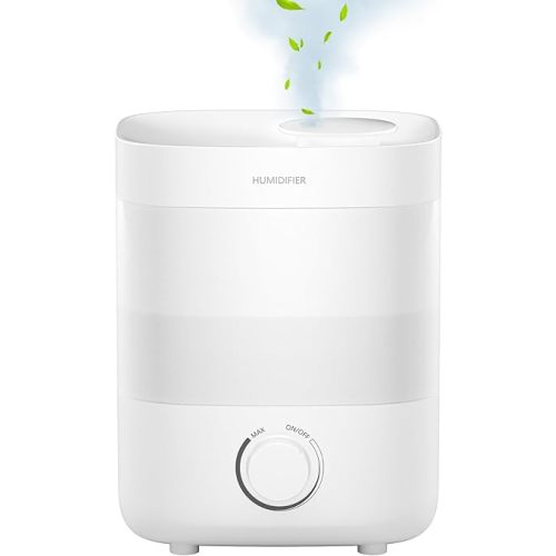 Top Fill Humidifier, 2L Water Tank for Bedroom, 28H Long Lasting Milky white Air Humidifier for Large Room, Ultra Quiet 25dB Cool Mist for Baby, Plants, Office, Easy to Clean & Fill