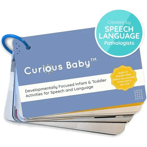 Curious Baby™ Speech & Language Development Cards (0–36 Months) | 26+ Research-Based Activities for Babies, & Toddlers, Educational Activity Milestone Flash Card Baby