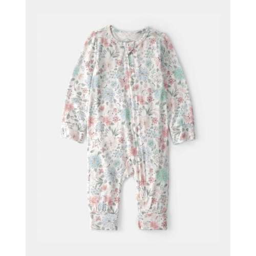 Baby Girl Butterfly Garden 2-Way Zip PurelySoft Sleep & Play Pajama | Carter's