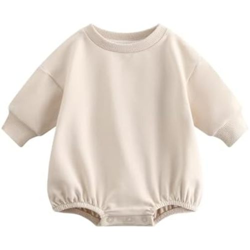 Baby Boy Girl Sweatshirt Romper Bubble Romper
