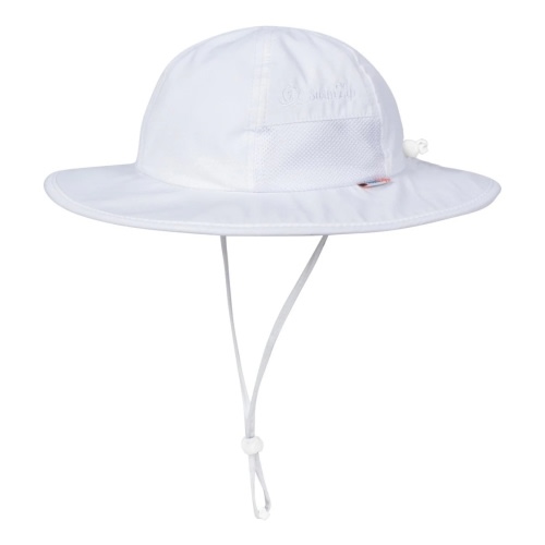 Kids Wide Brim Sun Hat "Fun Sun Day Play Hat" - White