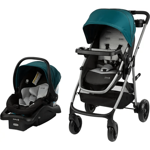 Safety 1st Grow and Go Flex 8-in-1 Car Seat Stroller Combo, Baby Stroller Travel Systems for Infants 4-30 lbs, Stroller and Carseat Combo Set, Forest Tide