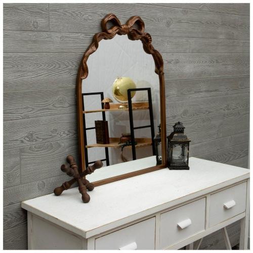 Arch Bow Wood Wall Mirror