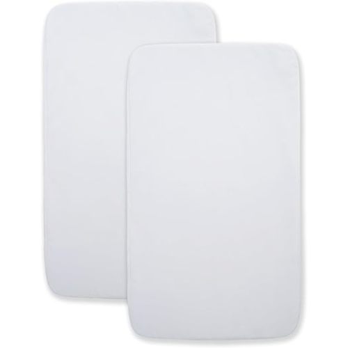 HALO BassiNest Beside Sleeper Fitted Sheets, 100% Organic Cotton, 2 Pack