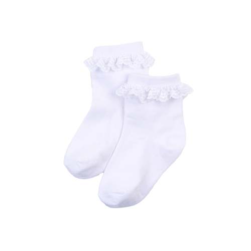 White Lace Ruffle Socks
