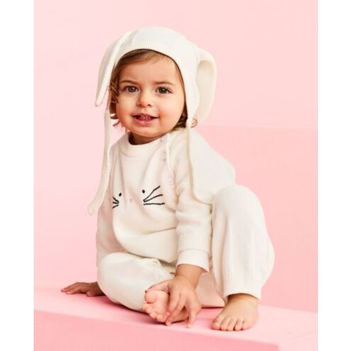 Baby Sweater Romper & Hat Set