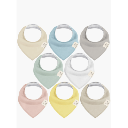 8-Pack Organic Bandana Bibs KeaBabies