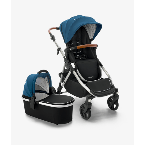 Single-to-Double Stroller 2.0 + Bassinet Bundle - Sea