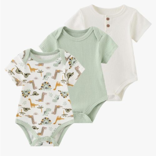 Baby Bodysuit Boy Girl Clothes Soft Newborn Infant Outfit Short Sleeve Romper
