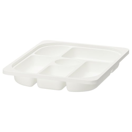 TROFAST Storage tray with compartments - white 42x30x5 cm (16 ½x11 ¾x2 ")