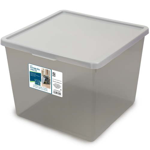 Large Tinted Stacking Storage Bin - Holds up to 15 lbs