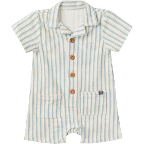 Baby Boys Teal Stripe Collared Short Sleeve Romper – Gerber Childrenswear