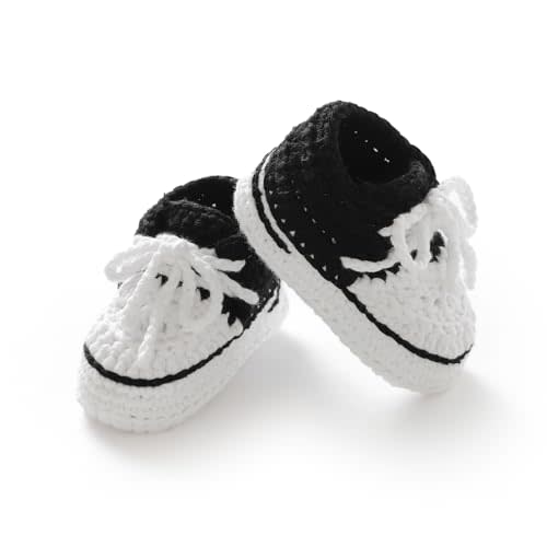 mimixiong Baby Booties Crochet Hand Knitting Shoes for Infant Sneakerheads Soft Booties for Newborn Boys and Girls Gift