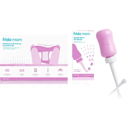 Frida Mom Postpartum Recovery Essentials Kit + Upside Down Peri Bottle