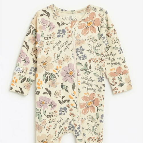 All Things Are Possible Footless Onesie PJ Ribbed Cotton-Bamboo Blend – Holy Pals