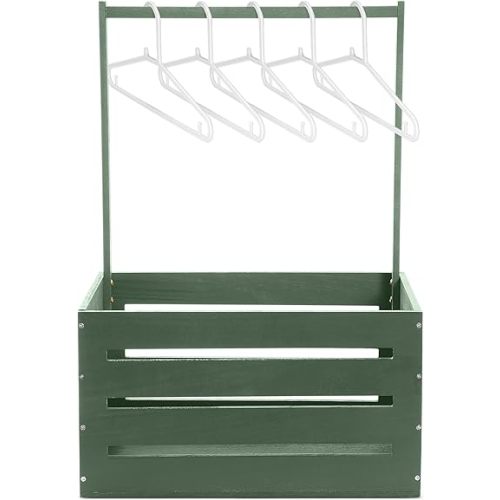 Suzile Wooden Baby Shower Crate Closet, Wood Hamper New Baby Gift Basket with Handle Gender Reveal Storage Box for Pregnancy New Parent(Sage Green,Classic)