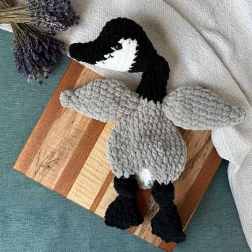 Crochet Canada Goose Lovey: Plush Baby Snuggler, Baby Shower Gift