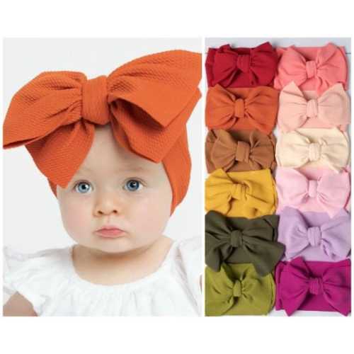 Big Bow Baby Headband, Baby Girl Headwrap, Toddler Hair Bows, Oversized Bow Headband, Baby Turban, Toddler Headwrap, Waffle Bow Headbands.