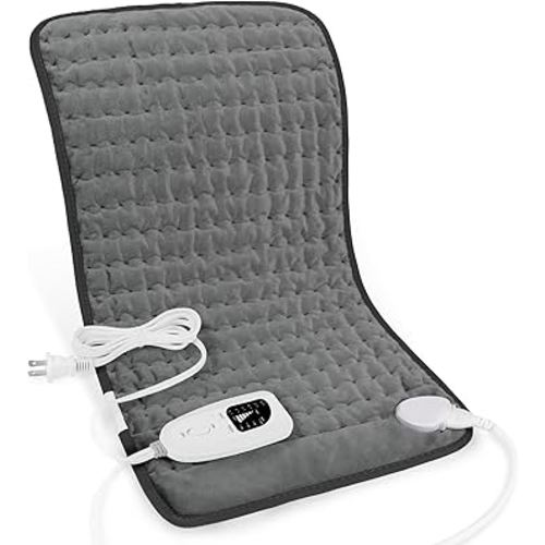 Heating Pad-Electric Heating Pads for Back,Neck,Abdomen,Moist Heated Pad for Shoulder,Knee,Hot Pad for Arms and Legs,Dry&Moist Heat & Auto Shut Off(Charcoal Gray, 12''×24')
