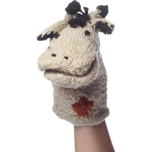 Organic Wool Knit Hand Puppet, Gerald The Giraffe - Finn + Emma | Maisonette