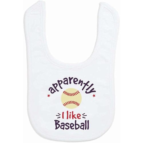 ChalkTalkSPORTS Baseball Baby Bib - Soft Microfiber - Baseball Baby Gift