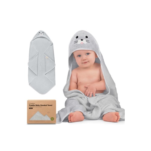Cuddle Baby Hooded Towel, Medium - Seal